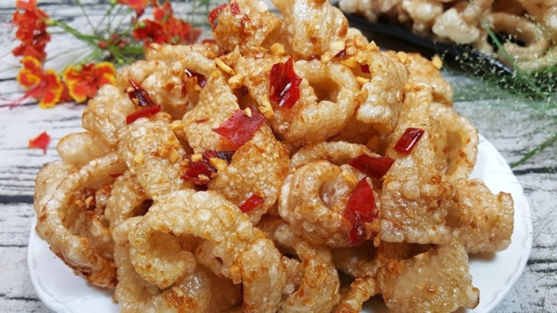 Da heo chiên tỏi ớt