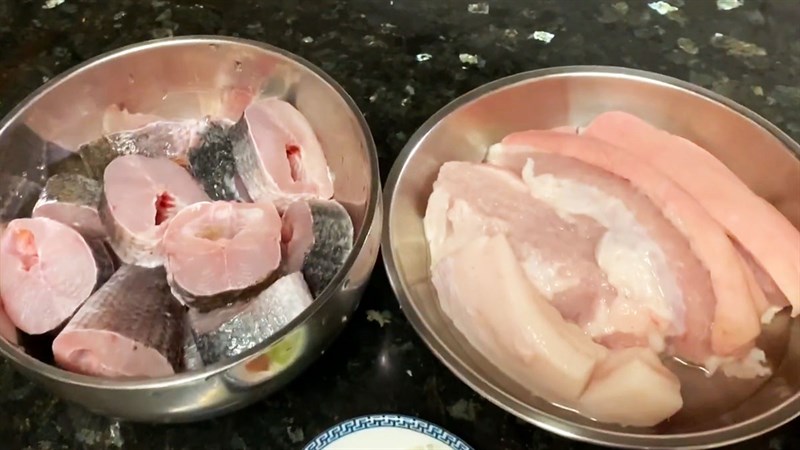 Nguyên liệu món ăn 2 cách làm cá lóc kho thịt ba rọi