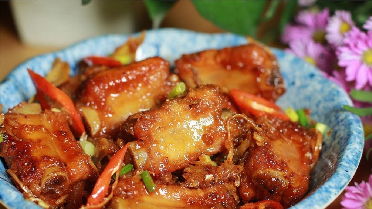 Sườn hấp chua ngọt